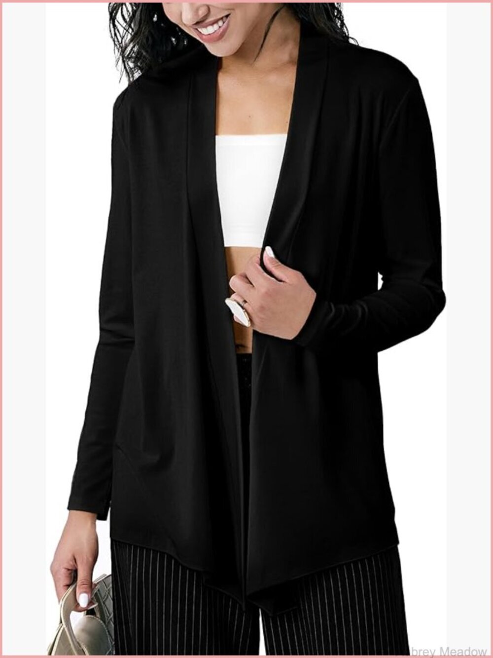 Open Front Cardigan Women Trendy Casual Lightweight Layering Kimono Style Knit